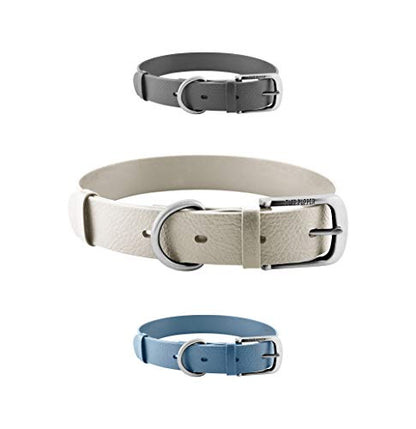 Tuff Pupper Classic Heavy Duty Dog Collar | 10x Stronger Than Leather | 100% Waterproof & Odor Proof Dog Collar | Tough Rust-Proof All Metal Hardware - color: Snow White