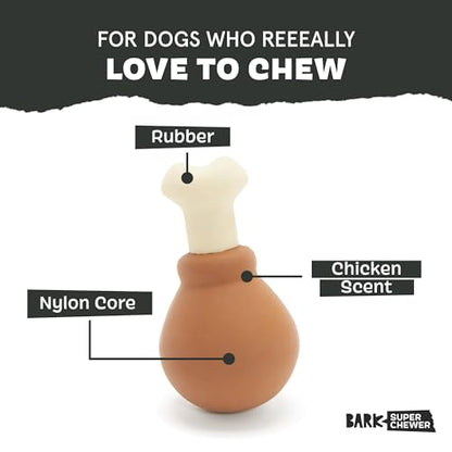 Barkbox Super Chewer Tough Dog Chew Toys for Aggressive Chewers, Dental Stimulating (Turkey - Large) - color: Turkey Day Drumstick - Large, size: Medium/Large