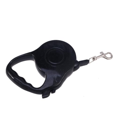 Generic Automatic Retractable Dog Leash for Small to Medium Pets Black Traction Rope with Brake System and One-Handed Stop Large Handle for Comfortable Grip During and Walking