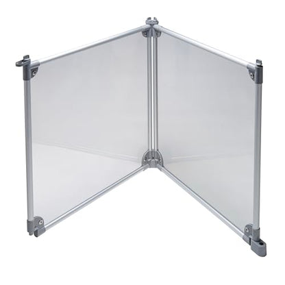 Front Row Foldable Dog Playpen – Durable and Portable Puppy Playpen for Exercise, Rest & Play – Clear Fence Panels with Aluminum Rods and Crate for Dogs and Other Small Pets (Silver, 2-Panel) - color: Silver