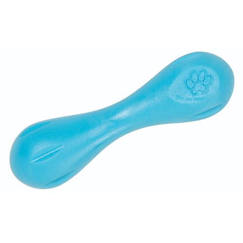 WEST PAW Zogoflex Hurley Dog Bone Chew Toy – Floatable Pet Toys for Aggressive Chewers, Catch, Fetch – Bright-Colored Bones for Dogs – Recyclable, Dishwasher-Safe, Non-Toxic, Small, Aqua - color: Aqua, size: Small