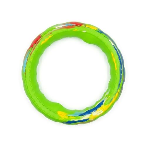 Premium EVA Foam Dog Ring Toy - Non-Toxic, Soft & Lightweight Flying Disc for Indoor & Outdoor Play, Gentle on Teeth & Gums, High-Visibility Floating Water Toy for Dog Training & Exercise (Green) - color: Green
