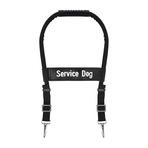 Adjustable Service Dog Handles, Guide Bridge Leash for Vest Harness Gear and Accessories (12-20 Inch)
