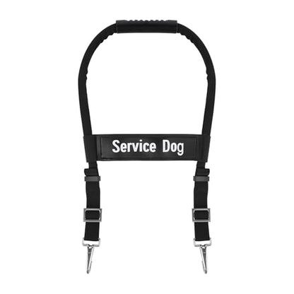 Adjustable Service Dog Handles, Guide Bridge Leash for Vest Harness Gear and Accessories (12-20 Inch)