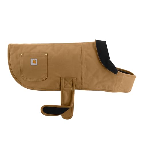 Carhartt Firm Duck Insulated Dog Chore Coat, Durable Weather Resistant Coat for Cold and Windy Conditions, Contains PFAS (Carhartt Brown), Medium - color: Contains PFAS (Carhartt Brown), size: Medium