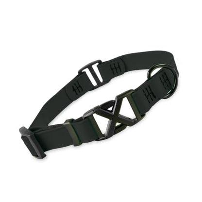 DogTraxs Light Duty Biothane Dog Collar, Black, 1" W x 17-20" L | Large Dogs, Waterproof, Quick Release Adjustable Buckle - color: Black, size: 1" x 17-20"