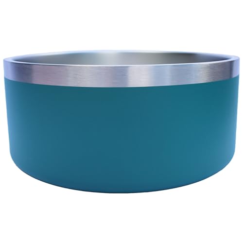 Custom Dog Bowl with Paws and Name - Engraved, Nonslip, Personalized, Custom Cat Bowl, 304 Stainless Steel, Feeding, Pet Supplies (Teal, Large -64oz) - color: Teal, size: Large -64oz