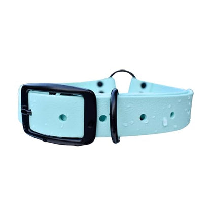 Heavy Duty Waterproof No Smell Dog Collar, Stronger Than Leather, for Active Dogs, Bathing, Dog Parks, Beach, Lake, Trails, Easy on Skin & Fur (Light Blue, Medium) - color: Light Blue, size: Medium