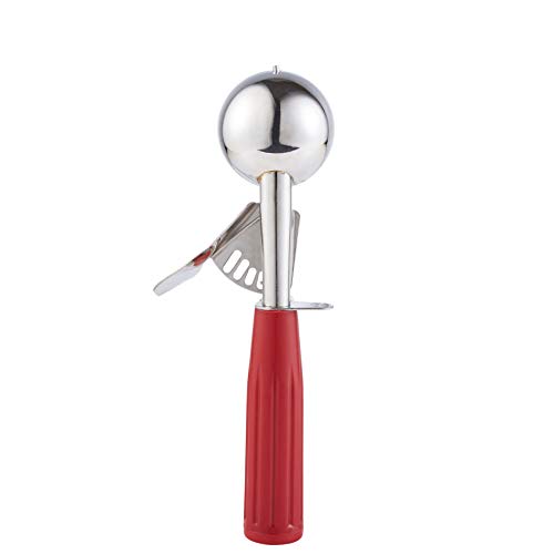 Saebye Cookie Scoop - #24 (1.35 oz) - Disher Scoops, Portion Scoop - Portion Control - 18/8 Stainless Steel, Red Handle - size: #24/ 1.35 oz