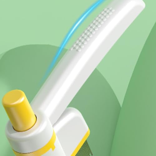 Pets Grooming Comb - Dog Hair Comb | Rotation Design Pet Grommer Comb with Release Button | Detangling Cat Comb | Dematting Comb | Cat Comb for Pets Removing Loose Hair for Shedding and Detangling - color: Yellow