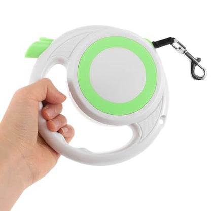 VICASKY Retractable Dog Leash Adjustable Length with Automatic Ring Design, Heavy Duty Pet Telescopic Traction Rope for Small to Large Dogs, Comfortable Walking and Running Leash in Green
