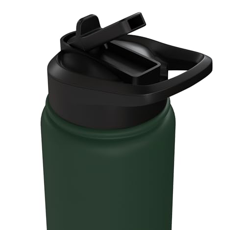 WEAVE POLE CALM Dog Agility Course Stainless Steel Insulated Water Bottle - color: Dark Green