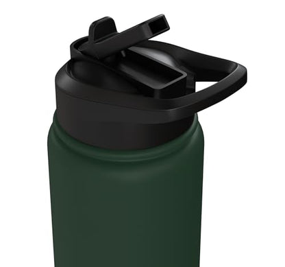 WEAVE POLE CALM Dog Agility Course Stainless Steel Insulated Water Bottle - color: Dark Green
