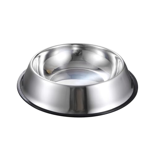 Stainless Steel pet Bowl, Sturdy and tip-Proof, Suitable for Both Dry and Wet Food, and can be Used by Cats and Dogs.(22cm) - size: 22cm