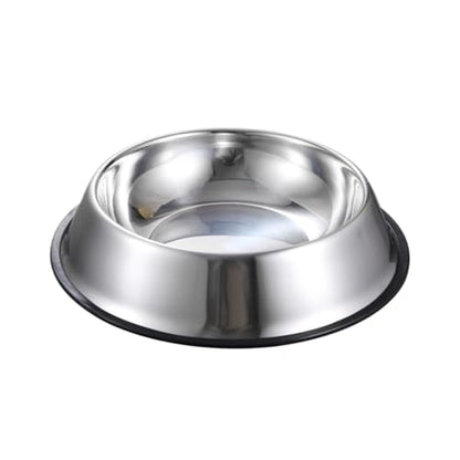 Stainless Steel pet Bowl, Sturdy and tip-Proof, Suitable for Both Dry and Wet Food, and can be Used by Cats and Dogs.(22cm) - size: 22cm