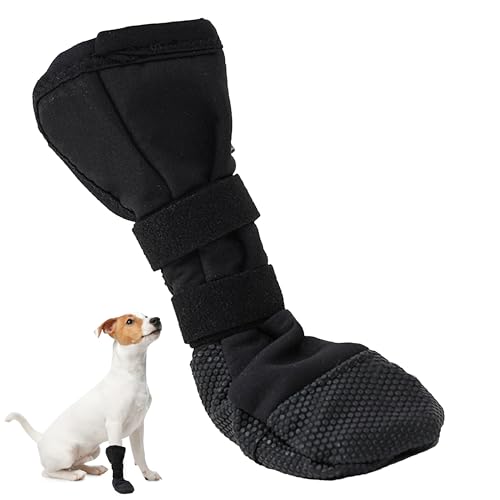 Snugrance Dog Paw Wound Recovery Boot, Lick-Proof Protection, Non-Slip Pet Shoe with Self-Adhesive Strap, Soft Protector for Medium to Large Dogs (M) - size: M