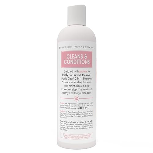Four Paws Magic Coat Cleans & Conditions 2-in-1 Shampoo and Conditioner for Dogs, Moisturizing Dog Wash for Itchy Dry Skin, Dog Grooming, Calming Water Scent, 16 Ounce - size: 16 Ounces (1 Count), style: Dog 2 in 1 Shampoo & Conditioner