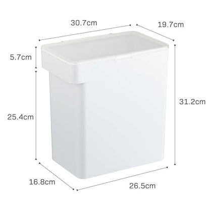 Yamazaki Home Airtight Pet Food Storage Container - Cat and Dog Food Holder Bin with Transparent Lid and Handle PolypropyleneLargeWhite - color: White, size: Large