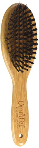 Pro-Finish Bristle Grooming Brush with Carbonized Bamboo Handle, Medium, 8.5" - color: Bristle Brush, size: Medium