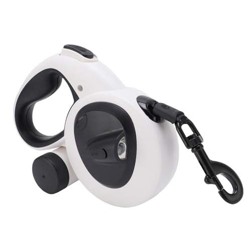 Retractable Dog Leash, Pet Walking Leash with One Handed Brake, Reflective Strips and LED Light, Heavy Duty for Small and Medium Dogs (Large Size(21x15in)) - size: Large Size(21x15in), style: Large Size(21x15in)