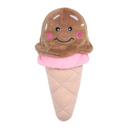 ZippyPaws NomNomz - Dog Squeaky Toys to Keep Them Busy, Funny Food Plush for Small & Medium Dogs, Cute Stuffed Puppy Toy, Pet Products, Gift for Dogs of All Breeds, Soft and Cuddly - Ice Cream - color: Ice cream