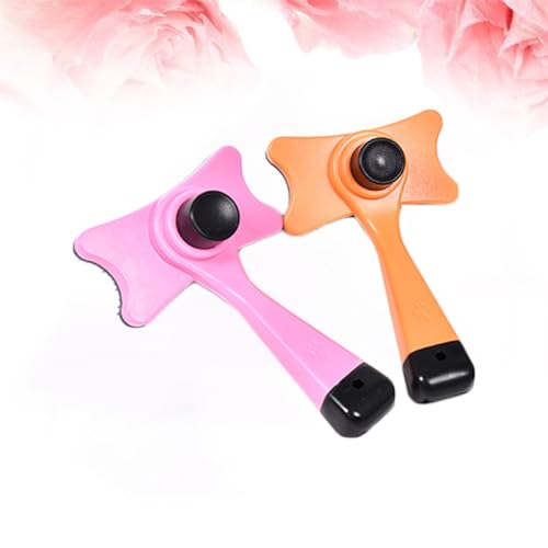 2pcs Pet Grooming Comb Fur Cleaning Tool Hair Knot Remover for Dogs with Soft Massage Teeth, Pink and Orange, Suitable for Dog Hair Grooming and Fur Care