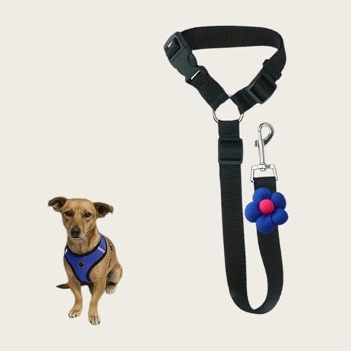 Dog Car Seat Belt Tether Adjustable Quick Release Buckle with Metal Clip, Secure Pet Seatbelt for Car SUV Travel, Black - color: Black