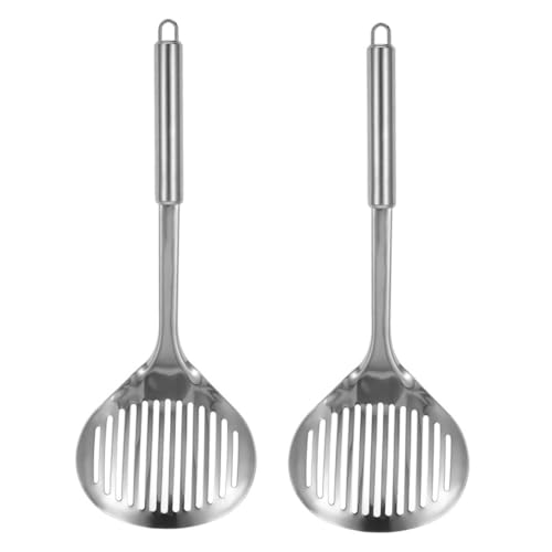 Milisten 2pcs Stainless Steel Cat Litter Scoop Wide Sifting Metal Scooper for Effortless Cleaning and Efficient Waste Removal from Litter Boxes