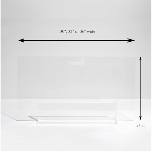 Hiddin Low Clear Freestanding Pet Gate – 32 Inch Wide Modern Acrylic Dog & Cat Barrier Panel – Transparent No-Installation Indoor Pet Fence for All Spaces – Stylish Home Safety Solution - size: 32" Width