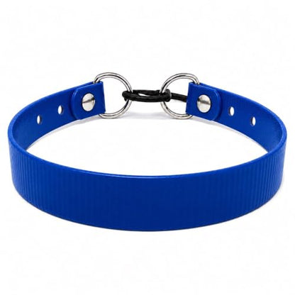 SparkDog 3/4” High Flex Quick Adjust E-Collar Strap Waterproof Replacement Collar Compatible w/SportDOG, Garmin, Dogtra & E-Collar Technologies, Genuine BioThane®-Made in USA (Blue HF, High Flex) - color: Blue HF
