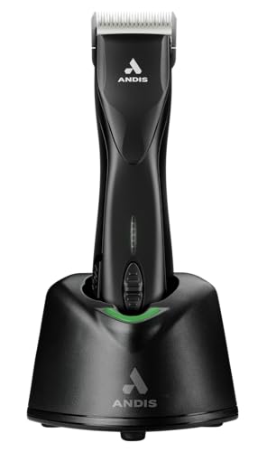 Andis 79170 Pulse Zr II 5-Speed Detachable Blade Clipper, Cordless Animal/Dog Grooming, Removable Lithium Ion Battery, LED Charge Light, Black - color: Black