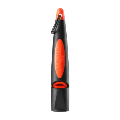 ACME Alpha 211.5 Professional Dog Training Whistle with Enhanced Ergonomic Grip. BPA-Free Plastic. 110 dBA. Long Range. Standardized Frequency. Weatherproof. Made in the UK (Black on Day Glow Orange) - color: Black on Day Glow Orange