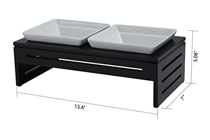 Silicute Ceramic Elevated Bowls Pets - The Pawsh Bowl - Dining for Discerning Dogs