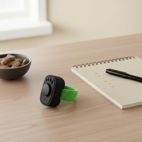 Dog Training Clicker with Wrist Strap - Battery-Free ABS Plastic Tool for Precise Sound Cues (1 Pack, Black)