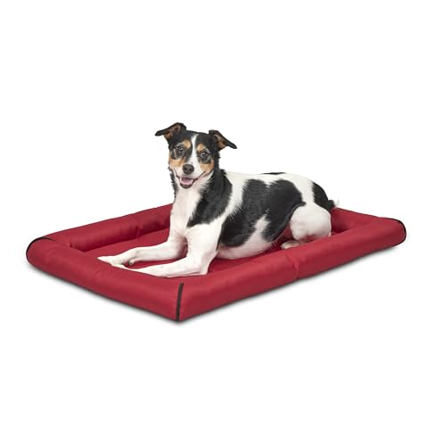 MidWest Homes for Pets Ultra-Rugged MAXX Dog Bed, Water Repellant, Easy Wipe Clean, Super Durable, Fits 30-inch Dog Crates, Slip Resistant Bottom, Red, 30L x 21W x 3H inches - color: Red, size: 30 Inch