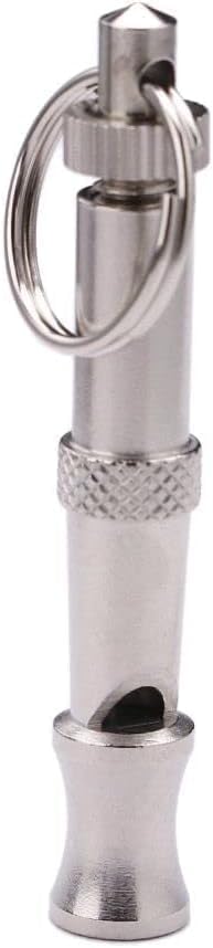 Silver Adjustable Ultrasonic Dog Whistle, Portable Supersonic Whistle for Dog Training, Obedience, Recall & Behavior Modification
