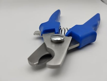 Pet Nail Clippers for Dogs & Cats – Professional Grooming Tool with Safety Guard, Ergonomic Non-Slip Handle Sharp Stainless Steel Blades – Easy Safe Pet Nail Trimmer (Blue) - color: Blue
