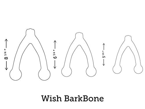 Pet Qwerks Wishbone BarkBone - Nylon Chew Toy for Aggressive Chewers - Peanut Butter Flavor - 8.25"