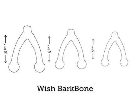 Pet Qwerks Wishbone BarkBone - Nylon Chew Toy for Aggressive Chewers - Peanut Butter Flavor - 8.25"