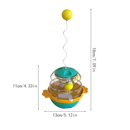Cat Puzzle Toy - Interactive Treat Dispensing Slow Feeder Ball, Adjustable Teaser Design Structure, Durable Activity Training Support, Hunting Stimulation Boredom Relief Solution | Treat Dispensing Ca