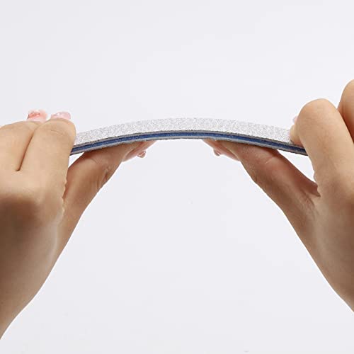 100 Count 80/80 Grit Rectangle Nail Files Reusable Coarse Nail File Double Sided Emery Boards Manicure Tools for Acrylic Nails - size: 80/80 Grit(100 Count)