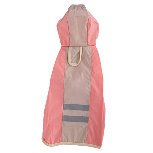 Dog Raincoat Breathable Reflective Stripe Lightweight Hooded Pet Rain Jacket for Small Medium Large Dogs Polyester Durable Outdoor Walking (S) - size: S