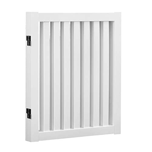 WELLAND Wooden Freestanding Pet Gate, 24 Inch 3 Panel Step Over Fence, Expands Up to 60" Wide, Foldable Indoor Dog Gate Puppy Safety Fence, White - color: White, size: 3 Panel 60" Wide