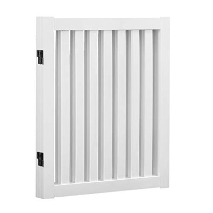 WELLAND Wooden Freestanding Pet Gate, 24 Inch 3 Panel Step Over Fence, Expands Up to 60" Wide, Foldable Indoor Dog Gate Puppy Safety Fence, White - color: White, size: 3 Panel 60" Wide