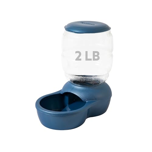 Petmate Replendish Gravity Feeder W/Microban, Pearl Peacock Blue, 2 LB, Made in USA - color: Pearl Peacock Blue, size: 2 LB