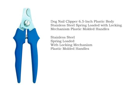 Pet Nail Clippers for Dogs & Cats – Professional Grooming Tool with Safety Guard, Ergonomic Non-Slip Handle Sharp Stainless Steel Blades – Easy Safe Pet Nail Trimmer (Blue) - color: Blue
