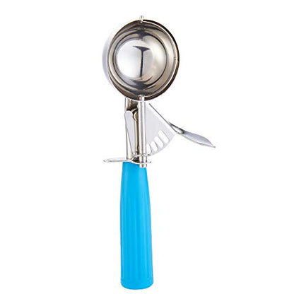 Portion Scoop - #16 (2 oz) - Disher, Cookie Scoop, Food Scoop - Portion Control - 18/8 Stainless Steel, Blue Handle - size: #16 / 2 oz