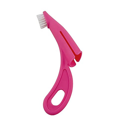 Dog Toothbrush, Tooth Brushing Kit for Dog Teeth Cleaning - Dental Care for Puppies, Cats & Small Pets, Nylon Remove Ergonomic Dog Finger Toothbrush (Red)