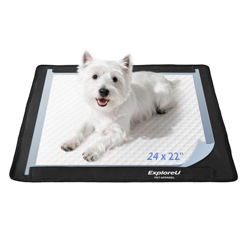 Pee Pad Holder,Folded Non-Slip for Potty Tray with Magnetic Lock,M:24"x22" | Magnetic closure,water-absorbent,easy to clean,easy to carry and fold - size: M: 24" x 22"