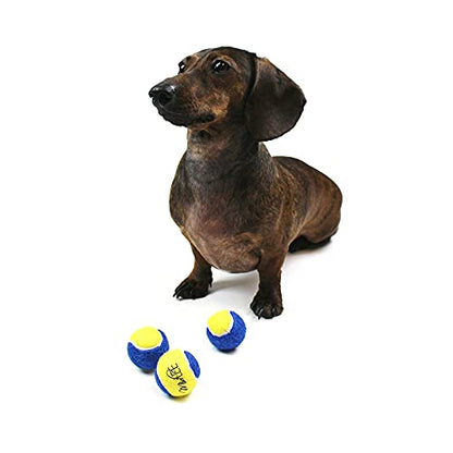 Midlee X-Small Dog Tennis Balls, 1.5", Blue/Yellow, Pack of 12 | Puppy Tiny Mini Play